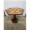 Image 1 : Hexagonal Art Deco Side Table w/Inlaid Wood Design