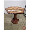 Image 3 : Hexagonal Art Deco Side Table w/Inlaid Wood Design