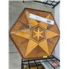 Image 4 : Hexagonal Art Deco Side Table w/Inlaid Wood Design