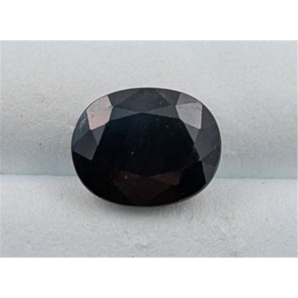 3.88 ct Certified Midnight Sapphire Gemstone : Oval ($4,656 Appraisal) (Inv #SR009)