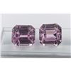 Image 1 : 28.27 ct Certified Pink Kunzite Gemstone Pair : Octagon ($14,135 Appraisal) (Inv #SR010)