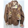 Image 1 : Vintage Boys Western Shirt : Brown Felt Cowboy Vest  (Consignor Tag: Approx 70 yrs old)