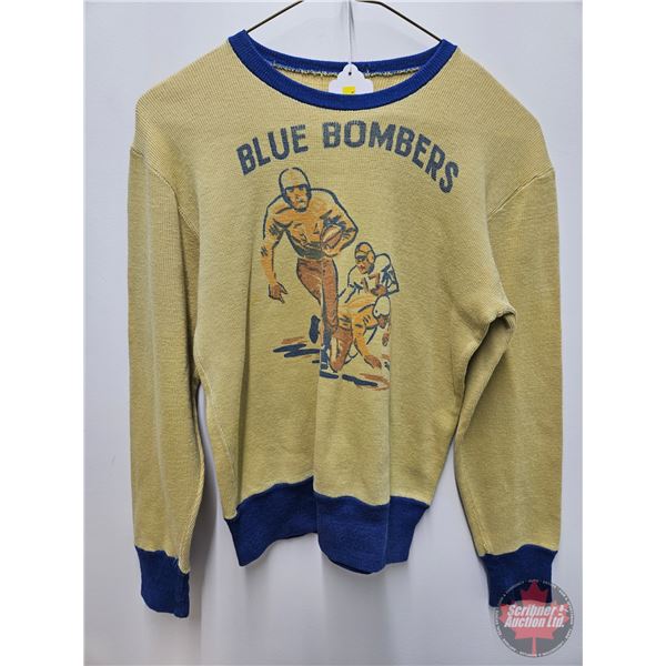 Vintage Boys Blue Bombers Shirt (Consignor Tag: Approx 70 yrs old)