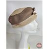 Image 4 : Vintage Ladies Pillbox Hat/Fascinator : c/w Display Head (Display Head 18"H)