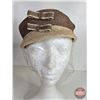 Image 5 : Vintage Ladies Pillbox Hat/Fascinator : c/w Display Head (Display Head 18"H)