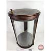 Image 2 : Antique Curved Glass Counter Top Display Case : Visible 360 (Note: One Glass Panel bottom corner gla