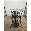 Image 10 : Singer Sewing Machine Treadle Base Table : Very Old Base ~ Note the Skirt Guard (Custom Made with Te