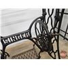 Image 2 : Singer Sewing Machine Treadle Base Table : Very Old Base ~ Note the Skirt Guard (Custom Made with Te