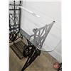Image 6 : Singer Sewing Machine Treadle Base Table : Very Old Base ~ Note the Skirt Guard (Custom Made with Te