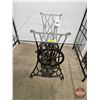 Image 7 : Singer Sewing Machine Treadle Base Table : Very Old Base ~ Note the Skirt Guard (Custom Made with Te