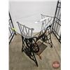 Image 8 : Singer Sewing Machine Treadle Base Table : Very Old Base ~ Note the Skirt Guard (Custom Made with Te