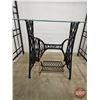 Image 9 : Singer Sewing Machine Treadle Base Table : Very Old Base ~ Note the Skirt Guard (Custom Made with Te