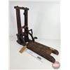 Image 1 : Antique Drill Press  (Consignor Tag: For Drilling Holes for wooden dowel pins when building Log Buil
