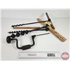 Image 1 : T-Handle Auger Bits (3) + Brace & Bit  (Longest T-Handle Measures: 21"L)