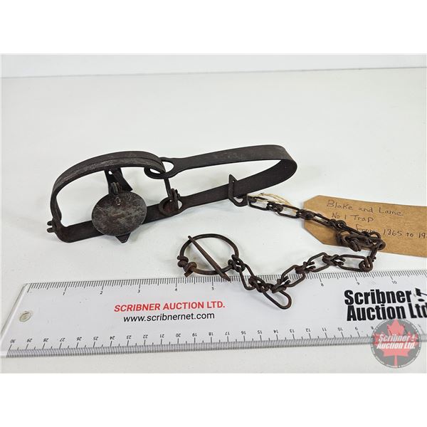 Blake & Lame No. 1 Trap (Consignor Tag: 1865 to 1929)
