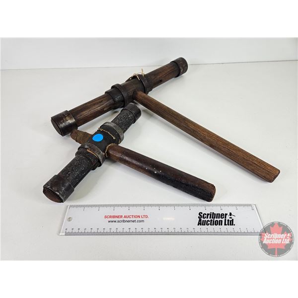 Oakum Chinking Hammers (2) (Largest Measures: 16" x 16")