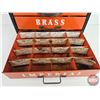Image 6 : Vintage Genuine Brass Imperial Brass Fittings Metal Parts Cabinet (5 Drawer) (11-1/2"H x 11-1/4"W x 