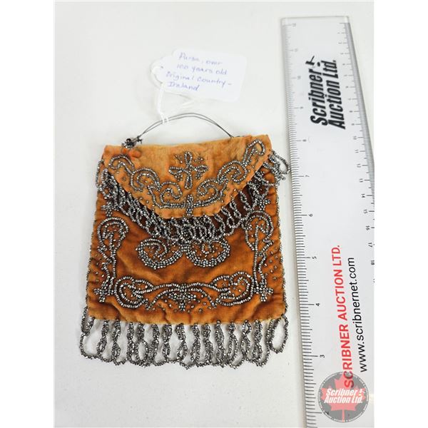 Vintage Purse (Consignor Tag: 100 Years Old : Country of Origin ~ Ireland)