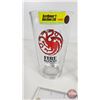 Image 2 : Game of Thrones Tumblers (4) Targaryen; Lannister; Baratheon; Stark (Each 5-3/4"H)