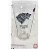 Image 5 : Game of Thrones Tumblers (4) Targaryen; Lannister; Baratheon; Stark (Each 5-3/4"H)