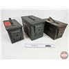 Image 1 : Metal Military Ammo Boxes (3)