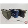 Image 1 : Metal Military Ammo Boxes (3)