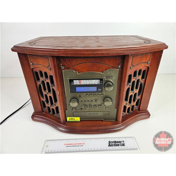 Antique Style Radio & CD/Record/Cassette Player (Modern)