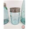Image 3 : Aqua Canning Jars (3) : Masons, Improved Crown & Improved Gem