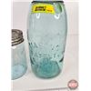 Image 4 : Aqua Canning Jars (3) : Masons, Improved Crown & Improved Gem