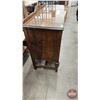 Image 6 : Vintage Jacobean-Style Sideboard/Buffet w/Glass Top & Trestle Base