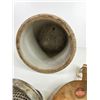 Image 7 : Crock w/Wooden Butter Paddles & Metal Grater