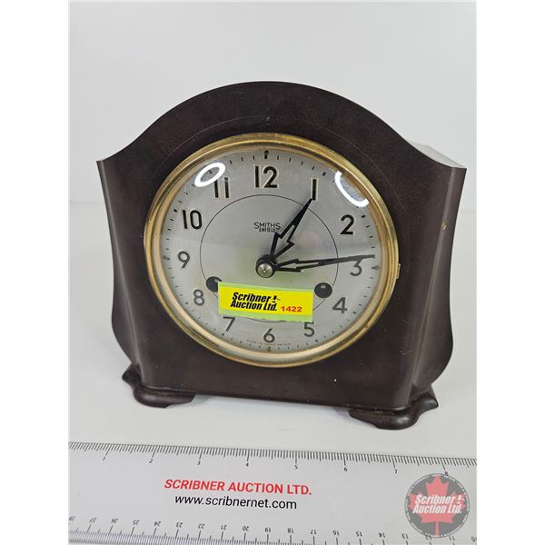 Smiths Enfield Bakelite Case Mantle Clock (No Key ~ Works)
