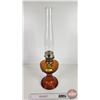 Image 1 : Coal Oil Lamp : Aladdin Amber Glass Lincoln Drape Model 23