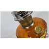Image 2 : Coal Oil Lamp : Aladdin Amber Glass Lincoln Drape Model 23