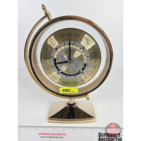 Citizen World Time Clock (Batt Op) (Not Tested)