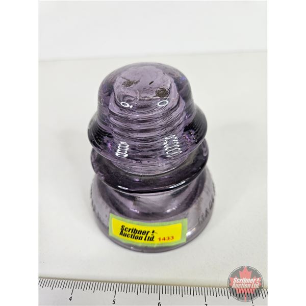 Purple Insulator : Embossed "Whitall Tatum Co No 1"