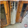 Image 2 : Lighted Art Deco Cocktail Cabinet w/Spinning Bottle Server & Martini Mirror Pattern