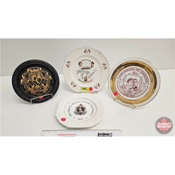 Royalty Collector Plates (3) :  - QE2 1959 - Charles & Diana 1981 - QE2 1953