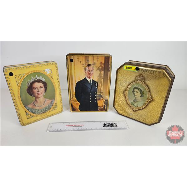 Royalty Tins (3) & Plate