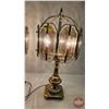 Image 4 : Vintage Electric Brass & Glass Lamps (3)