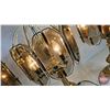 Image 6 : Vintage Electric Brass & Glass Lamps (3)