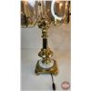 Image 9 : Vintage Electric Brass & Glass Lamps (3)