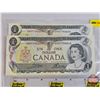 Image 2 : Canada $1 Bills 1973 (65 Consecutive) : Crow/Bouey #AMH7790600 - 7790664 (See Lot #523 : Close Seria