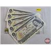 Image 4 : Canada $1 Bills 1973 (65 Consecutive) : Crow/Bouey #AMH7790600 - 7790664 (See Lot #523 : Close Seria