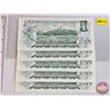 Image 3 : Canada $1 Bills 1973 (5 Consecutive) : Crow/Bouey #AMH7790670 - 7790674 (See Lot #522 : Close Serial