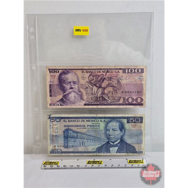 Mexico Pesos 1981 (2): 50 Pesos ; 100 Pesos