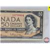 Image 3 : Canada $50 Bill 1954 : Beattie/Rasminsky #BH0739894 (See Pics for Varieties, Conditions, Serial Numb