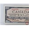 Image 2 : Canada $100 Bill 1954 : Beattie/Coyne #AJ6649593 (See Pics for Varieties, Conditions, Serial Numbers
