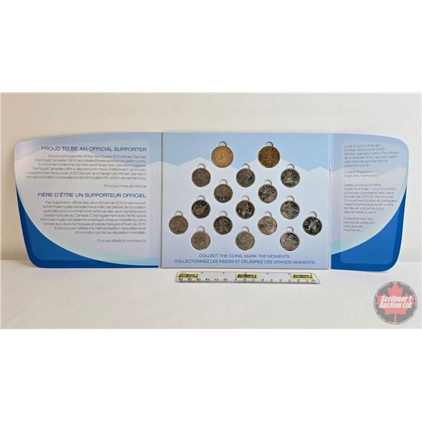 RCM Vancouver 2010 Circulation Coins (17 Coins) Twenty Five Cent & Loonies