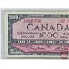 Image 2 : Canada $1000 Bill 1954 : Lawson/Bouey #AK0218736 (See Pics for Varieties, Conditions, Serial Numbers